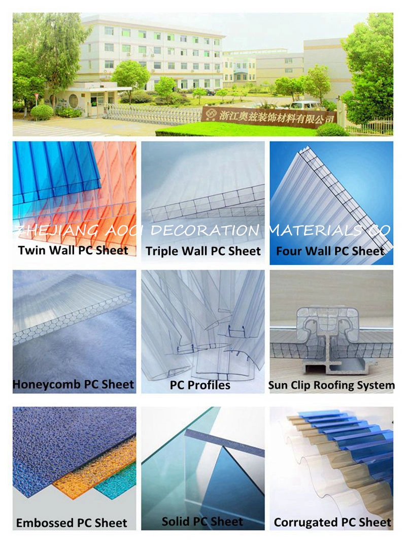 Greenhouse Polycarbonate Sheet Plastic Cover Roofing Material